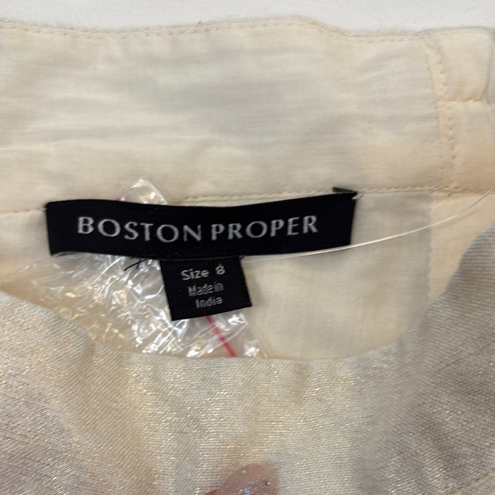 Boston Proper Women’s High Waist Embroidered Shorts Sz 8 Sequins Bohemian - Picture 2 of 13